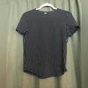 Lululemon Black and White Striped Womens Shirt